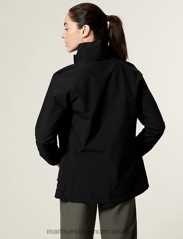 Women Black Clothing Marks & Spencer Stormwear Ultra Zip Up Hooded Jacket 20VTD3011 - Marks and Spencer Canada locations