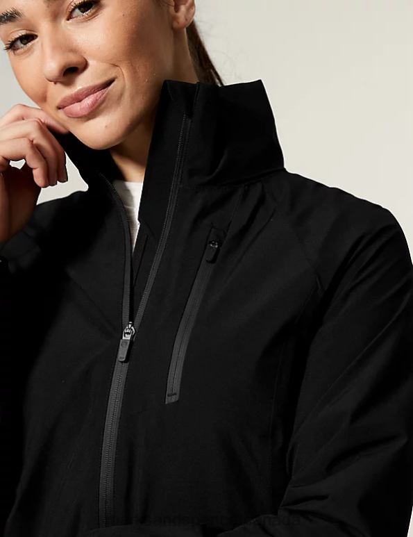 Women Black Clothing Marks & Spencer Stormwear Ultra Zip Up Hooded Jacket 20VTD3011 - Marks and Spencer Canada locations