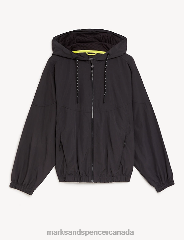 Women Carbon Clothing Marks & Spencer Stormwear Lightweight Packable Hooded Sports Jacket 20VTD519 - Marks and Spencer outlet