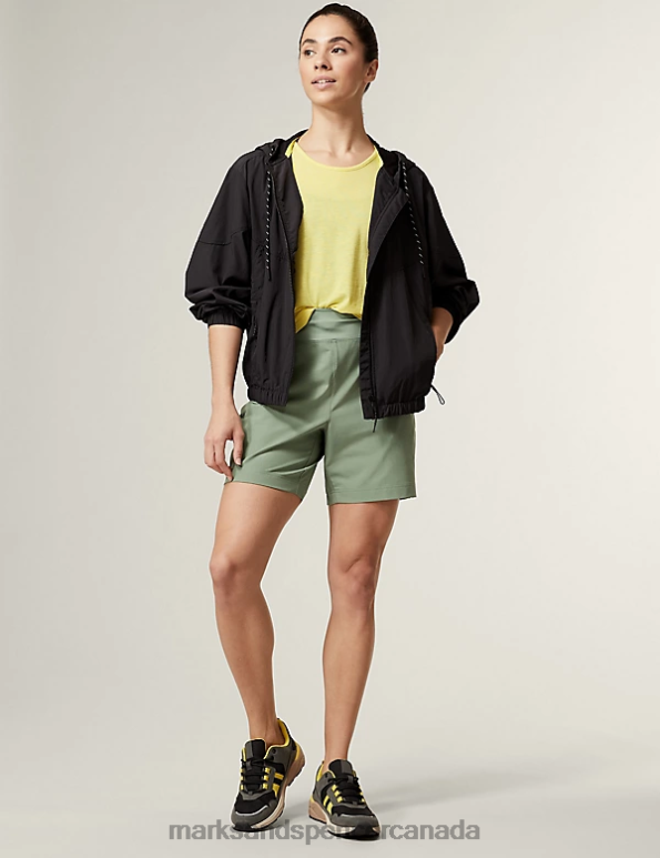 Women Carbon Clothing Marks & Spencer Stormwear Lightweight Packable Hooded Sports Jacket 20VTD519 - Marks and Spencer outlet