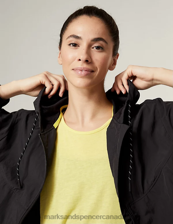 Women Carbon Clothing Marks & Spencer Stormwear Lightweight Packable Hooded Sports Jacket 20VTD519 - Marks and Spencer outlet