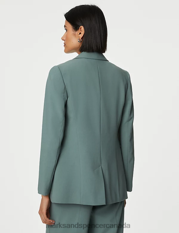 Women Dark Sage Clothing Marks & Spencer Tailored Single Breasted Blazer 20VTD244 - Marks and Spencer online