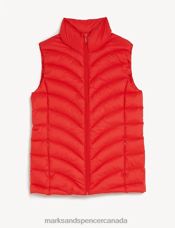 Women Flame Clothing Marks & Spencer Feather & Down Packaway Puffer Gilet 20VTD2400 - Marks and Spencer outlet