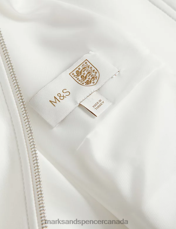 Women Ivory Clothing Marks & Spencer Relaxed Bomber Jacket 20VTD367 - Marks and Spencer Canada locations
