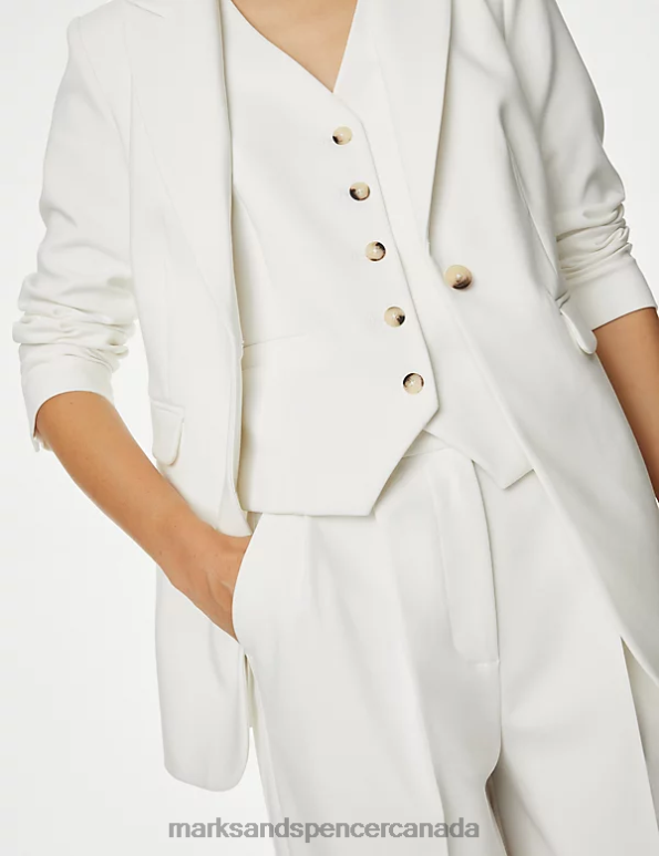 Marks and Spencer near me - Women Ivory Clothing Marks & Spencer Tailored Blazer 20VTD932
