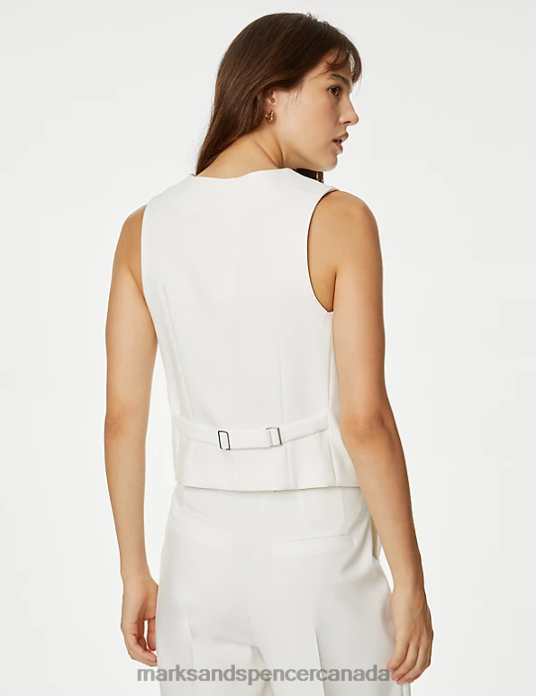 Women Ivory Clothing Marks & Spencer Tailored Waistcoat 20VTD58 - Marks and Spencer outlet