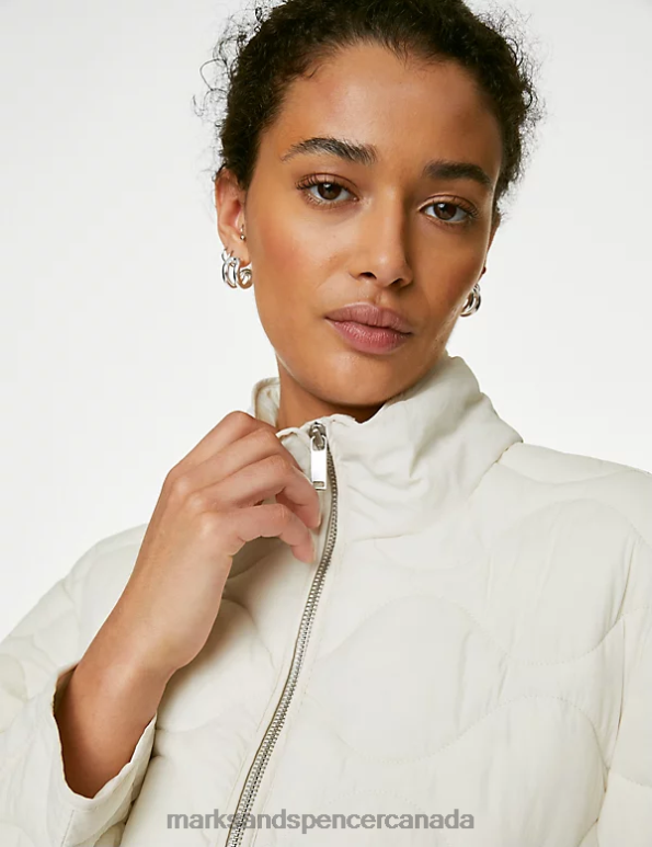 Marks and Spencer Canada - Women Light Natural Clothing Marks & Spencer Recycled Thermowarmth Quilted Coat 20VTD179