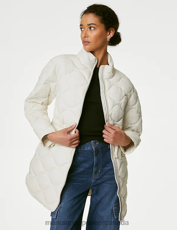 Marks and Spencer Canada - Women Light Natural Clothing Marks & Spencer Recycled Thermowarmth Quilted Coat 20VTD179