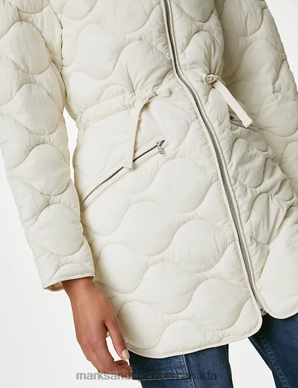 Marks and Spencer Canada - Women Light Natural Clothing Marks & Spencer Recycled Thermowarmth Quilted Coat 20VTD179