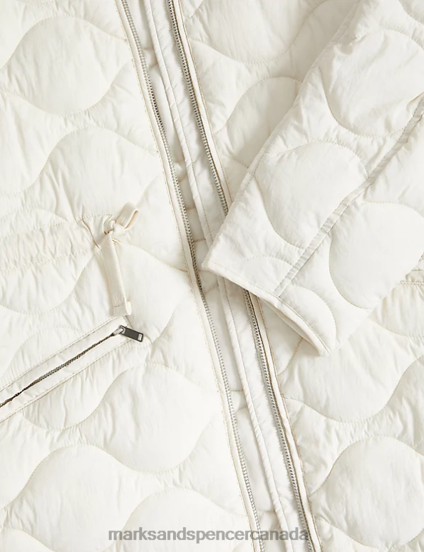 Marks and Spencer Canada - Women Light Natural Clothing Marks & Spencer Recycled Thermowarmth Quilted Coat 20VTD179