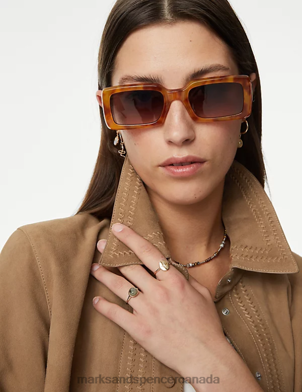 Women Natural Beige Clothing Marks & Spencer Suede Collared Overshirt 20VTD1472 - Marks and Spencer Canada locations