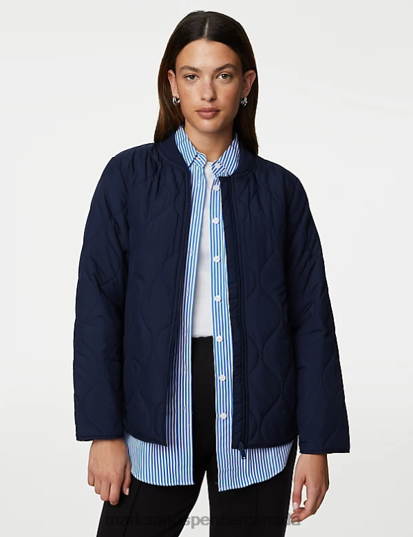 Marks and Spencer sale - Women Navy Clothing Marks & Spencer Recycled Thermowarmth Lightweight Quilted Jacket 20VTD2090