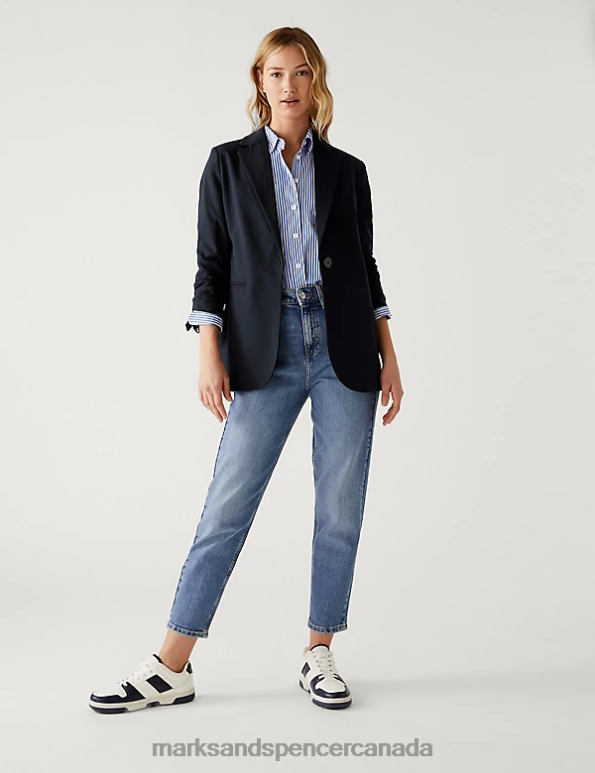Marks and Spencer near me - Women Navy Clothing Marks & Spencer Relaxed Single Breasted Blazer 20VTD2899