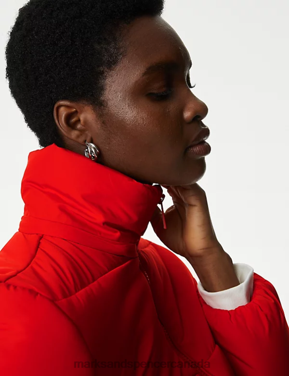 Women Poppy Clothing Marks & Spencer Recycled Thermowarmth Hooded Puffer Jacket 20VTD1335 - Marks and Spencer outlet
