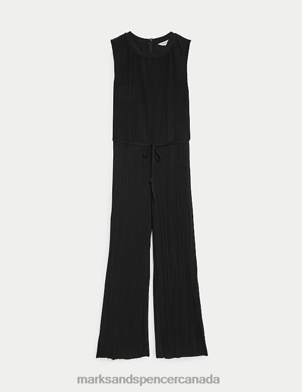 Marks and Spencer sale - Women Black Clothing Marks & Spencer Jersey Belted Sleeveless Jumpsuit 20VTD1370
