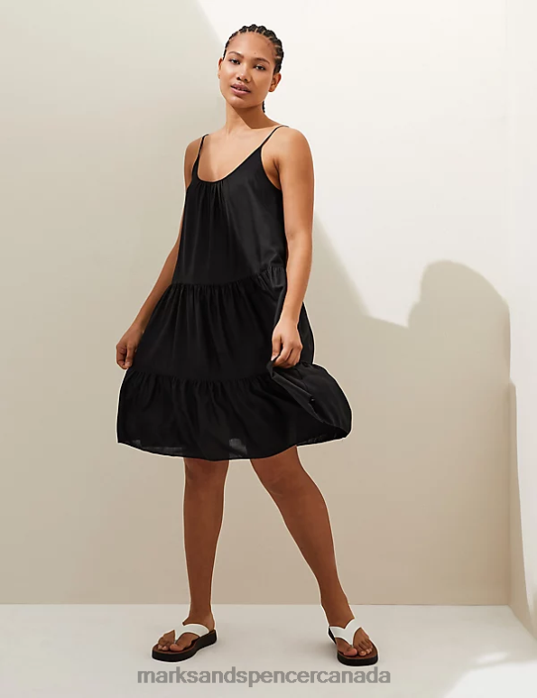 Women Black Mix Clothing Marks & Spencer 2pk Mini Swing Beach Dresses 20VTD2948 - Marks and Spencer online