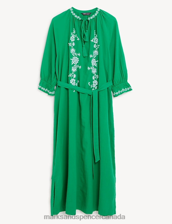 Marks and Spencer near me - Women Bright Green Clothing Marks & Spencer Pure Cotton Beach Cover Up Kaftan 20VTD1462