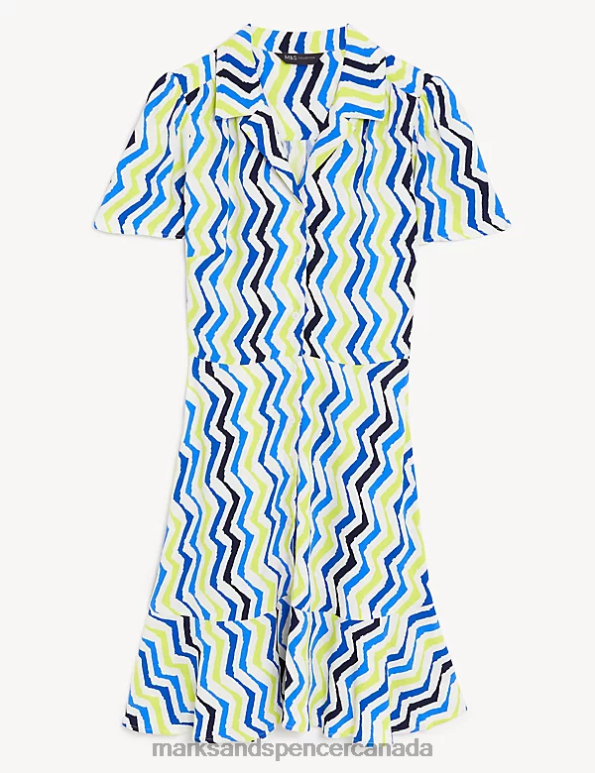 Women Multi Clothing Marks & Spencer Printed Mini Shirt Dress 20VTD1555 - Marks and Spencer online