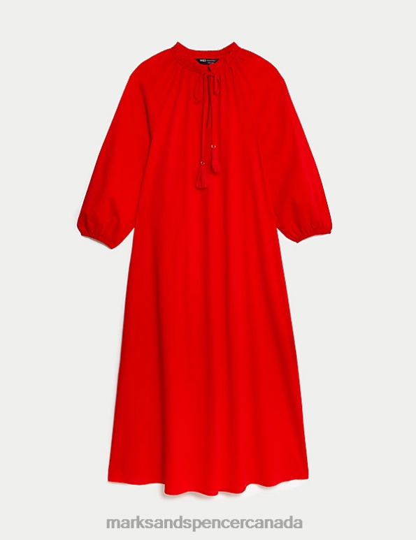 Marks and Spencer sale - Women Poppy Clothing Marks & Spencer Pure Cotton Tie Front Beach Cover Up Kaftan 20VTD1108