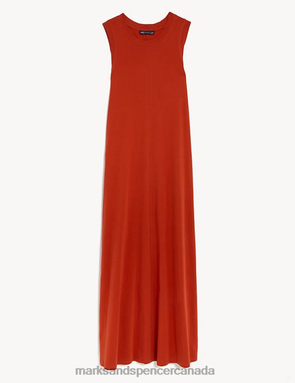 Women Rust Clothing Marks & Spencer Pure Cotton Jersey Midaxi T-Shirt Dress 20VTD3254 - Marks and Spencer Canada locations