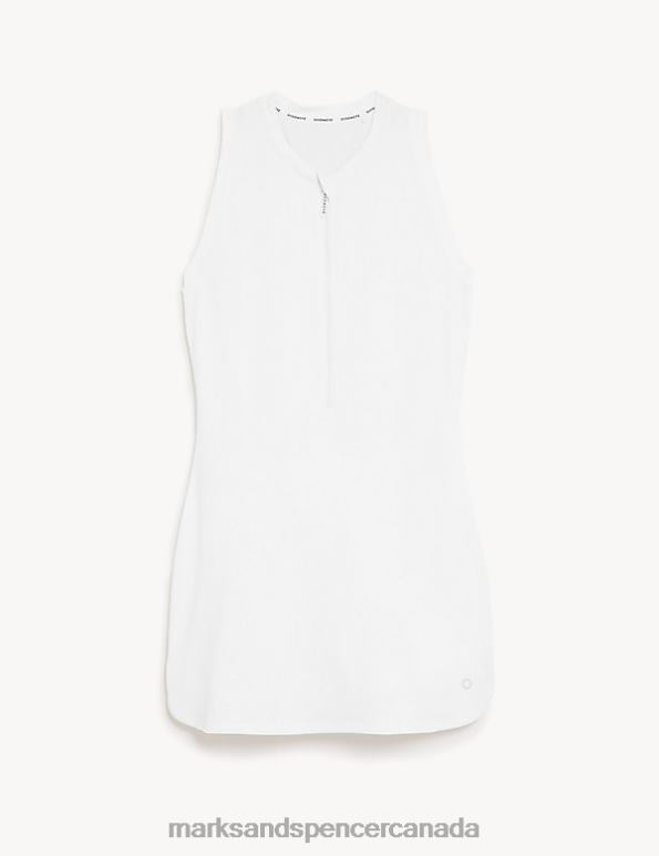 Marks and Spencer Canada - Women White Clothing Marks & Spencer Half Zip Sports Dress 20VTD2117