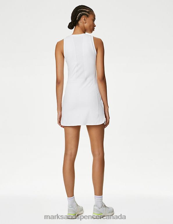 Marks and Spencer Canada - Women White Clothing Marks & Spencer Half Zip Sports Dress 20VTD2117