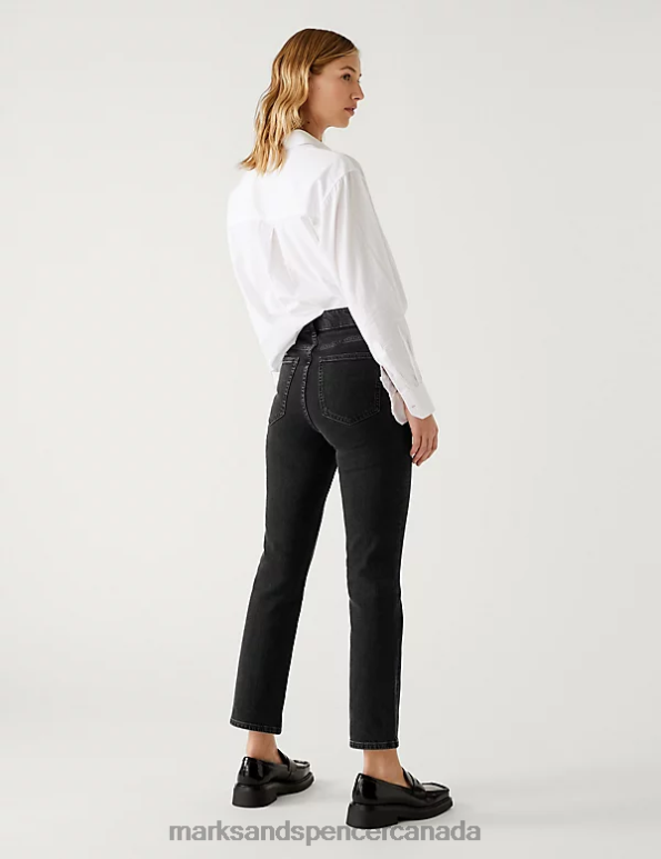 Women Black Clothing Marks & Spencer Slim Fit Ankle Grazer Jeans 20VTD2001 - Marks and Spencer online