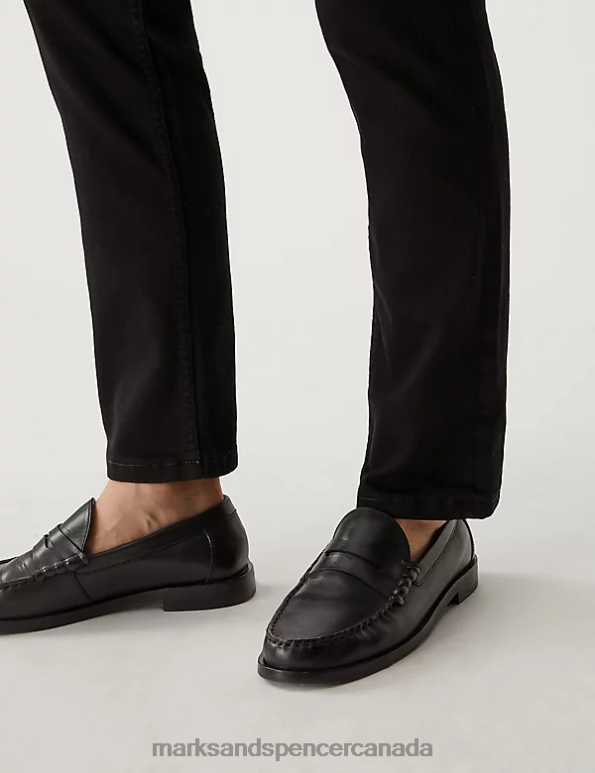 Marks and Spencer Canada - Women Black Mix Clothing Marks & Spencer Sienna Straight Leg Jeans with Stretch 20VTD2750