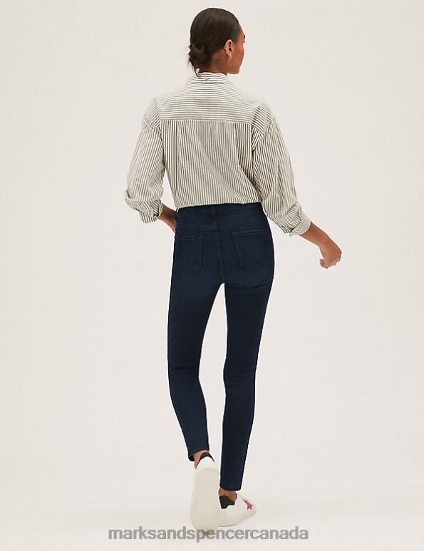 Women Blue/Black Clothing Marks & Spencer Ivy Skinny Jeans 20VTD3410 - Marks and Spencer outlet