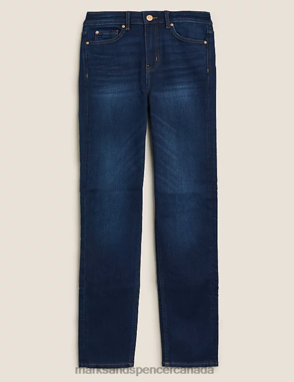 Marks and Spencer sale - Women Dark Blue Denim Clothing Marks & Spencer Sienna Straight Leg Jeans with Stretch 20VTD2752