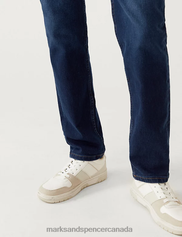 Marks and Spencer sale - Women Dark Blue Denim Clothing Marks & Spencer Sienna Straight Leg Jeans with Stretch 20VTD2752