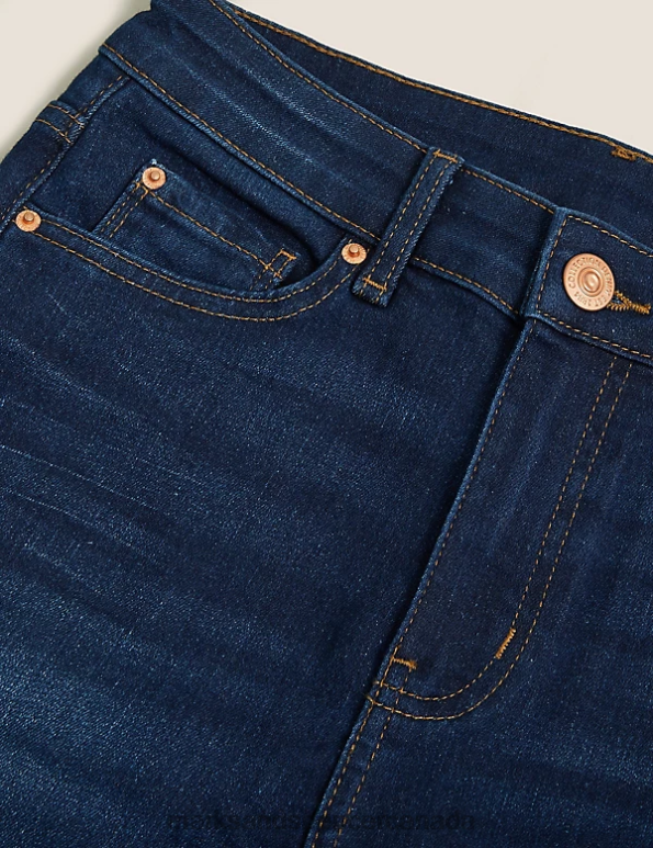 Marks and Spencer sale - Women Dark Blue Denim Clothing Marks & Spencer Sienna Straight Leg Jeans with Stretch 20VTD2752