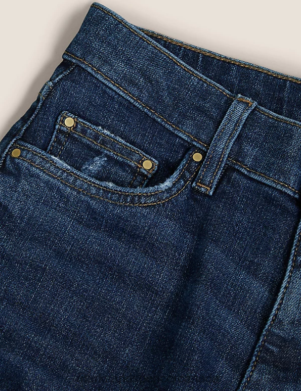 Marks and Spencer near me - Women Dark Indigo Clothing Marks & Spencer Boyfriend Ankle Grazer Jeans 20VTD2629