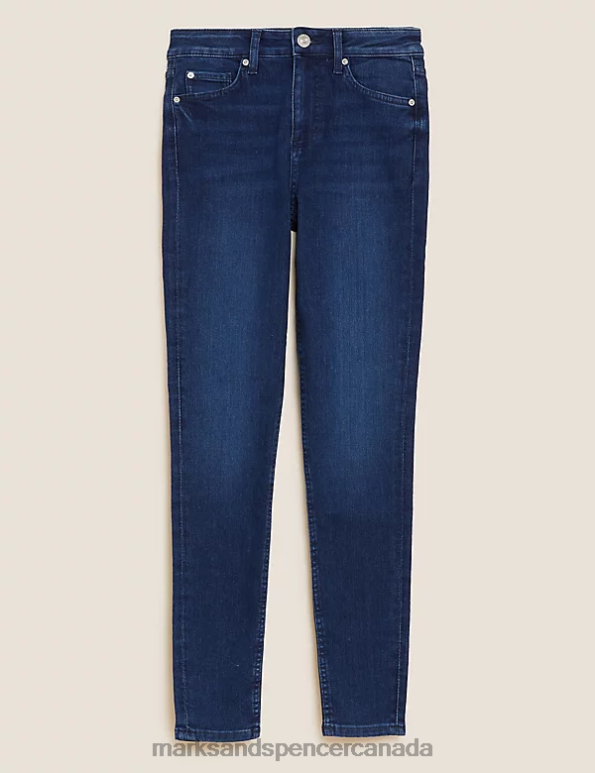 Marks and Spencer near me - Women Dark Indigo Clothing Marks & Spencer Ivy Skinny Jeans 20VTD3412