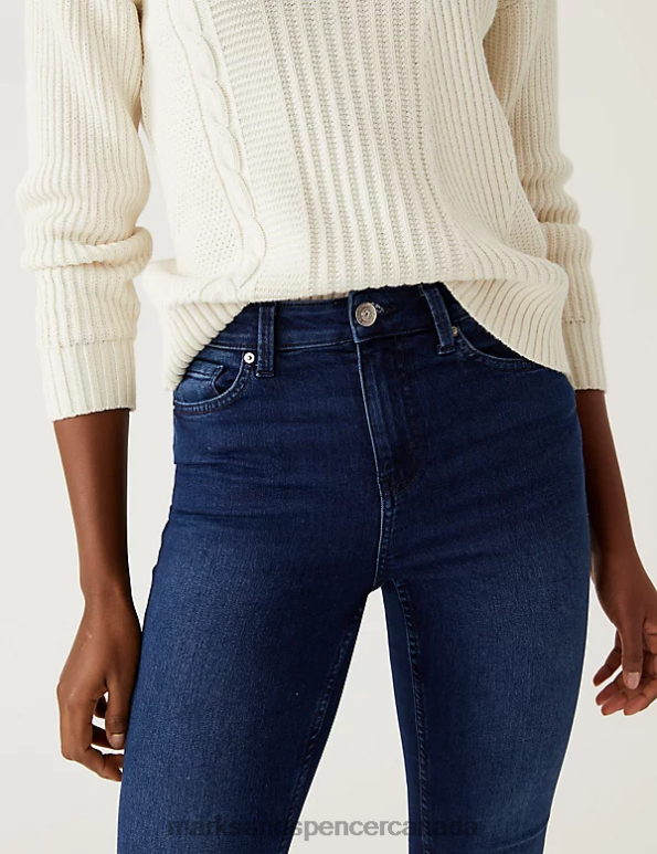 Marks and Spencer near me - Women Dark Indigo Clothing Marks & Spencer Ivy Skinny Jeans 20VTD3412