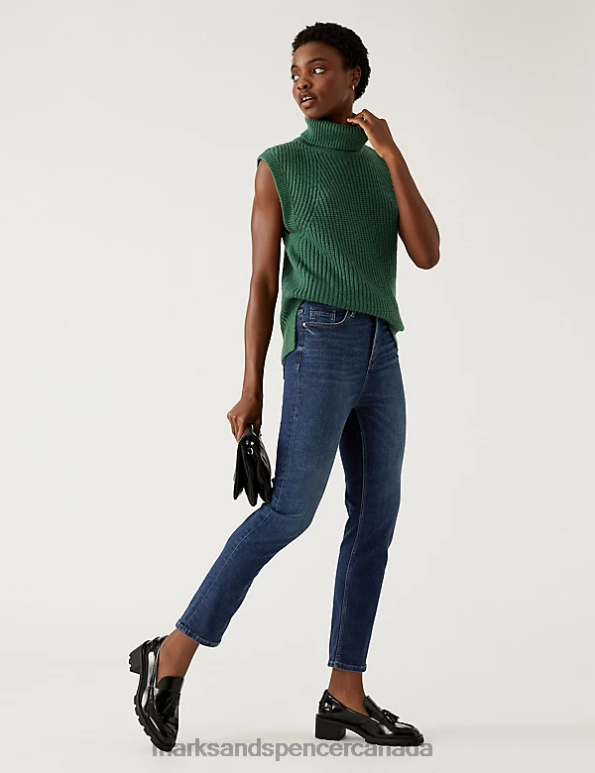 Women Indigo Clothing Marks & Spencer Harper Supersoft Cigarette Jeans 20VTD3086 - Marks and Spencer outlet