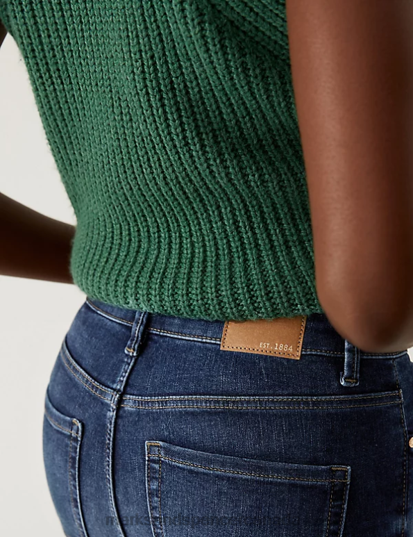 Women Indigo Clothing Marks & Spencer Harper Supersoft Cigarette Jeans 20VTD3086 - Marks and Spencer outlet