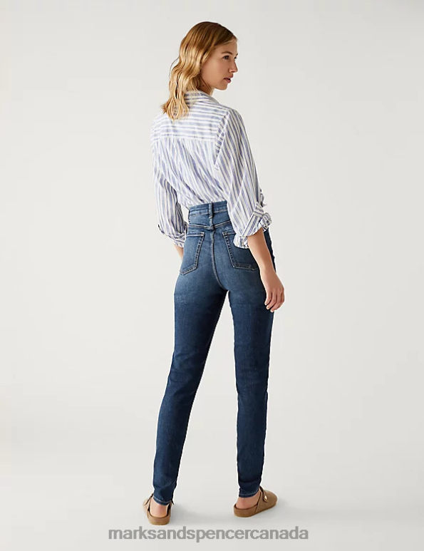 Marks and Spencer sale - Women Indigo Clothing Marks & Spencer Ivy Supersoft High Waisted Skinny Jeans 20VTD409