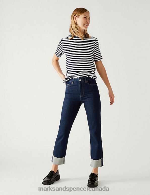 Women Indigo Clothing Marks & Spencer Slim Fit Ankle Grazer Jeans 20VTD1676 - Marks and Spencer outlet