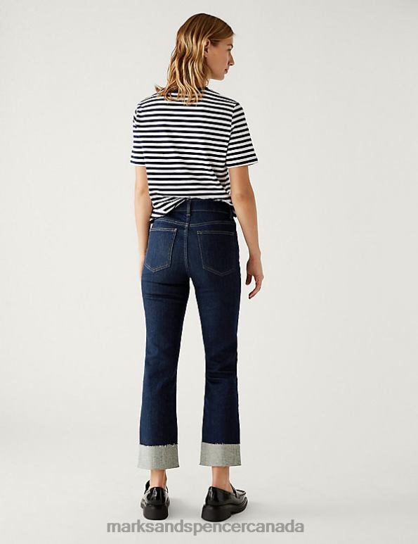 Women Indigo Clothing Marks & Spencer Slim Fit Ankle Grazer Jeans 20VTD1676 - Marks and Spencer outlet