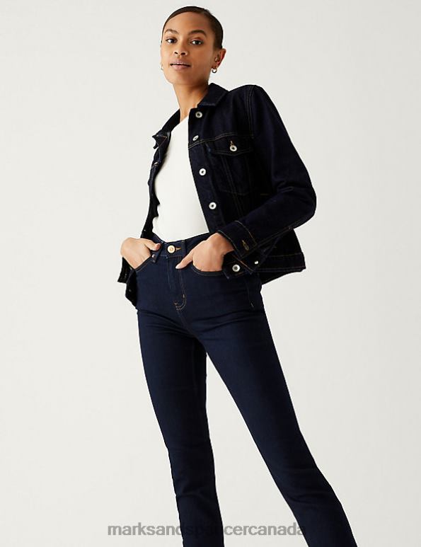 Women Indigo Mix Clothing Marks & Spencer Lily Slim Fit Jeans with Stretch 20VTD2725 - Marks and Spencer outlet