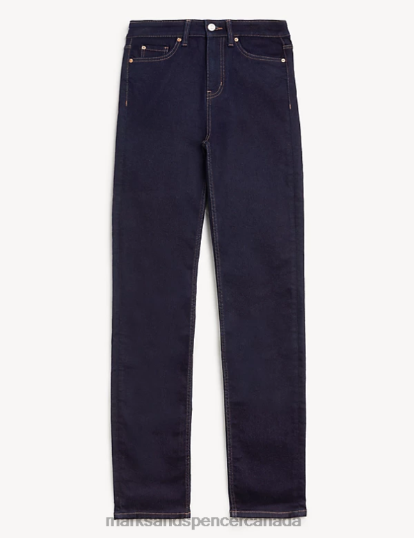 Women Indigo Mix Clothing Marks & Spencer Sienna Straight Leg Jeans with Stretch 20VTD2754 - Marks and Spencer Canada locations