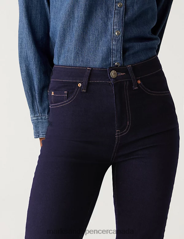 Women Indigo Mix Clothing Marks & Spencer Sienna Straight Leg Jeans with Stretch 20VTD2754 - Marks and Spencer Canada locations