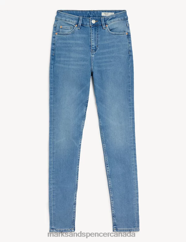 Women Light Indigo Clothing Marks & Spencer Ivy Skinny Jeans 20VTD3414 - Marks and Spencer online