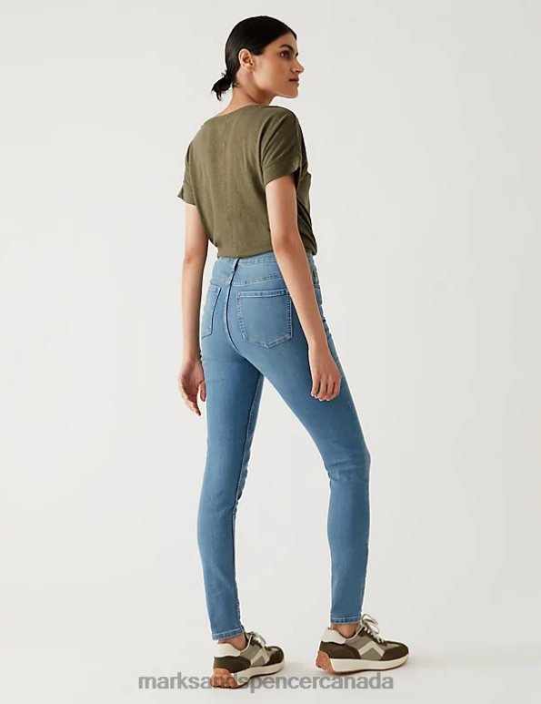 Women Light Indigo Clothing Marks & Spencer Ivy Skinny Jeans 20VTD3414 - Marks and Spencer online