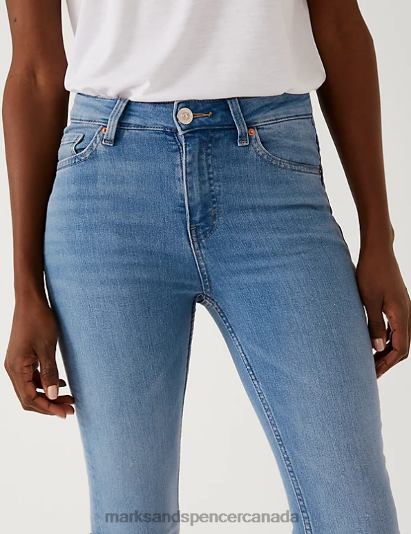 Women Light Indigo Clothing Marks & Spencer Lily Slim Fit Jeans with Stretch 20VTD2730 - Marks and Spencer Canada locations