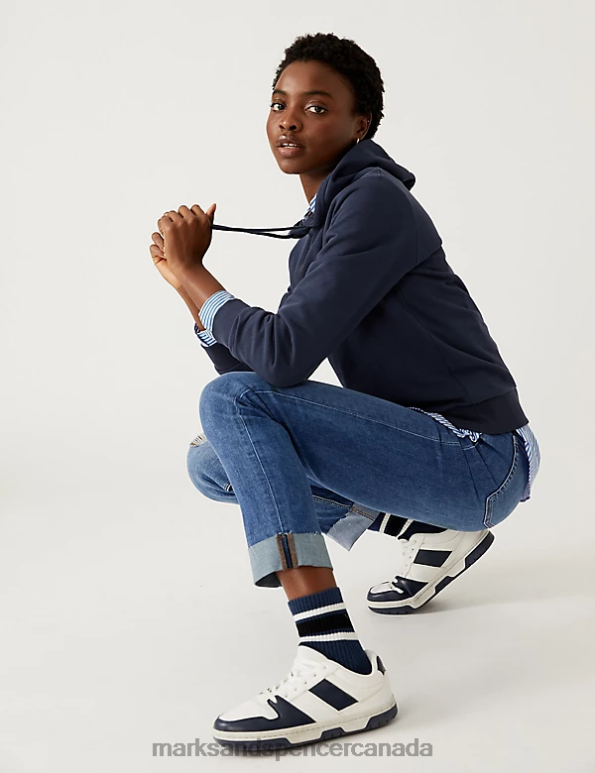 Marks and Spencer Canada - Women Medium Indigo Clothing Marks & Spencer Harper Supersoft Cigarette Jeans 20VTD3087