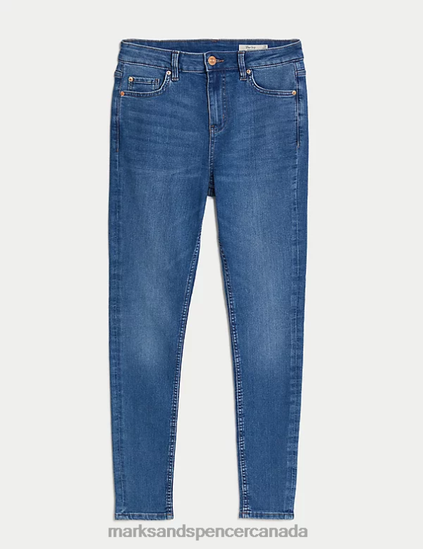 Women Medium Indigo Clothing Marks & Spencer Ivy Skinny Jeans 20VTD3102 - Marks and Spencer online