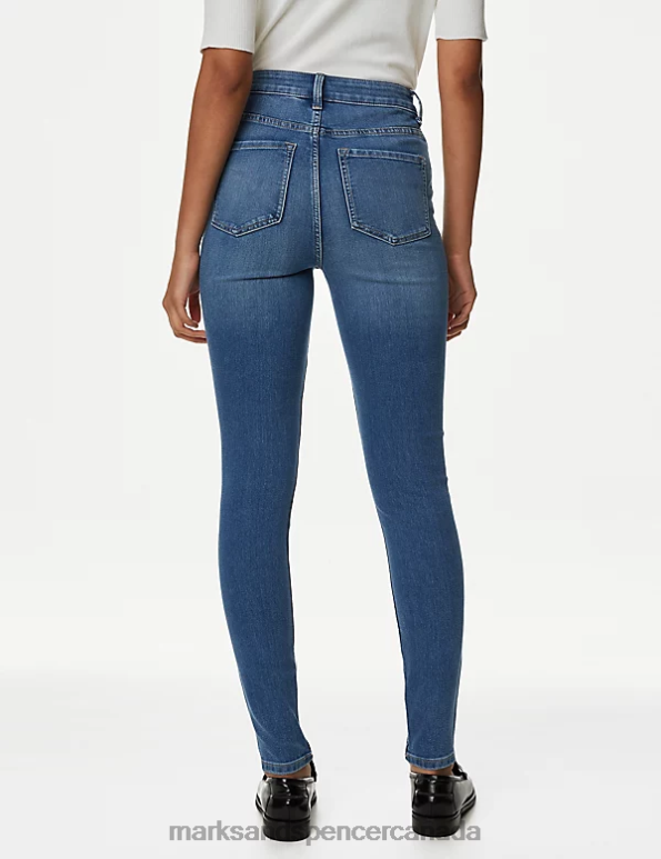 Women Mid Blue Clothing Marks & Spencer Ivy Skinny Jeans 20VTD3415 - Marks and Spencer Canada locations