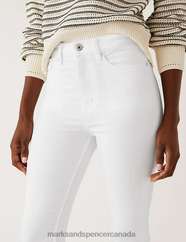 Marks and Spencer sale - Women Soft White Clothing Marks & Spencer Ivy Supersoft High Waisted Skinny Jeans 20VTD786